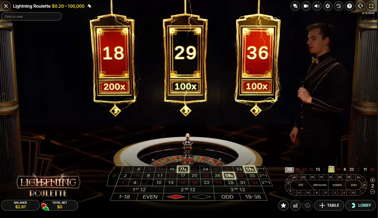 Lightning Roulette banner